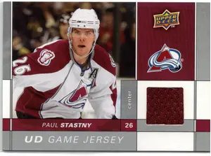 2009-10 UD Paul Statsny GU Jersey Colorado Avalanche
