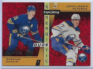 2021-22 Synergy Synergistic Duos Red #SD-11 Rasmus Dahlin & John-Jason Peterka (075/299)