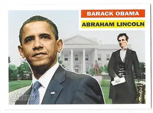 2009 Topps Heritage American Heroes #142 Abraham Lincoln & Barack Obama