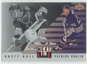 1993-94 UPPER DECK - BRETT HULL/PATRICK POULIN #NL2 NEXT IN LINE
