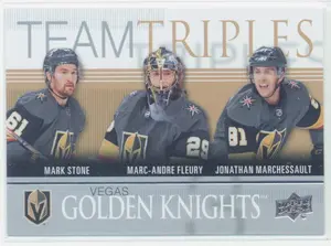 2019-20 UPPER DECK - MARK STONE/MARC-ANDRE FLEURY/JONATHAN MARCHESSAULT #TT-6 TEAM TRIPLES