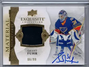 2015-16 UD Exquisite Material Grant Fuhr 06/99