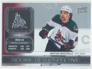 2023-24 UPPER DECK - MATIAS MACCELLI #RR-18 ROOKIE RETROSPECTIVE