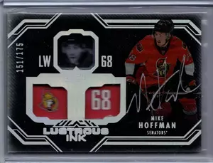 2016-17 UD Black Lustrous Ink Silver Auto Mike Hoffman 151/175