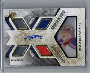 2015-16 UD SPX Rookie Auto Jersey 115/499 Mackenzie Skapski New York Rangers