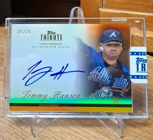 2012 Topps Tribute Autographs Orange #TA-TH1 Tommy Hanson (21/25)