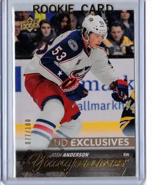2015-16 UD Young Guns Exclusive Josh Anderson 77/100
