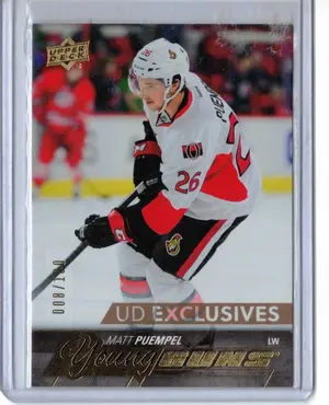 2015-16 UD Young Guns Exclusive Matt Puempel 008/100