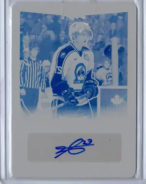 2015-16 Leaf Print Cyan Plate Auto Max Lajoie 1/1