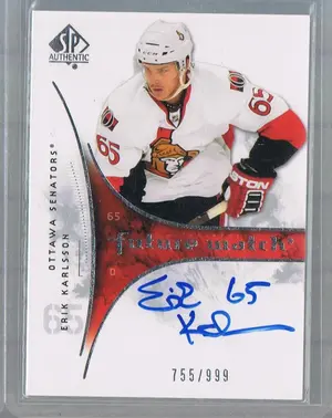2009-10 Sp Authentic Future Watch Rc #209 Auto Karlsson #755-999