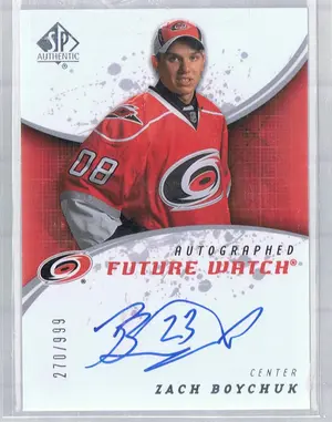 2008-09 Sp Auth Future Watch RC #203 Auto Zach Boychuk # 270-999
