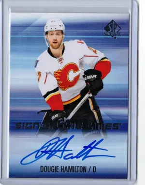 2015-16 UD SP Authentic Sign of the Times Dougie Hamilton Calgary Flames