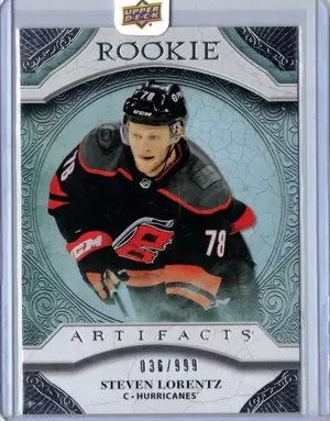 2020-21 UD Artifacts Rookie Steven Lorentz 036/999