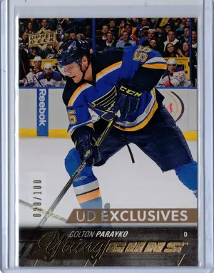2015-16 UD Young Guns Exclusive Colton Parayko 020/100