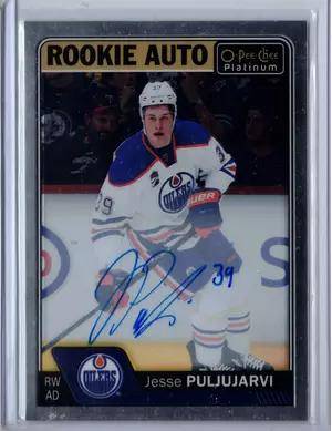 2016-17 OPC Platinum Auto Jesse Puljujarvi Edmonton Oilers