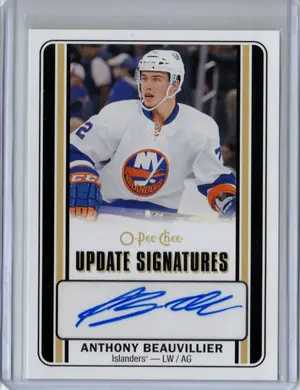 2016-17 OPC Update Signatures Anthony Beauvillier New York Islanders