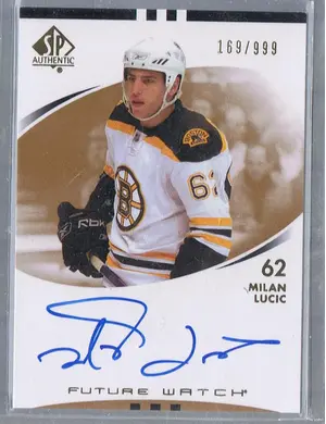 2007-08 Sp Authentic Future Watch Auto Rc #199 Auto Milan Lucic #169-999