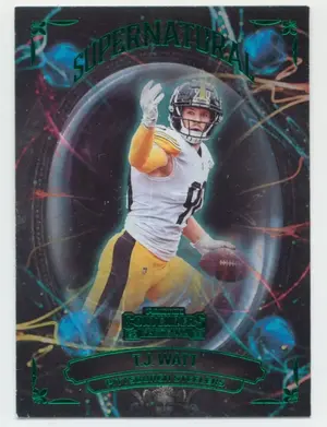 2022 Contenders Football - T.J. Watt #SN-TJW Supernatural Emerald Parallel