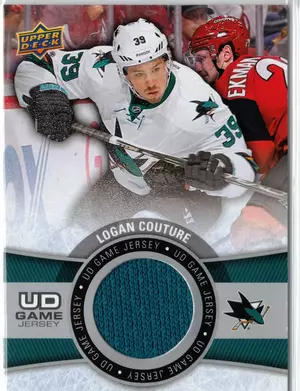 2015-16 UD Logan Couture GU Jersey San Jose Sharks
