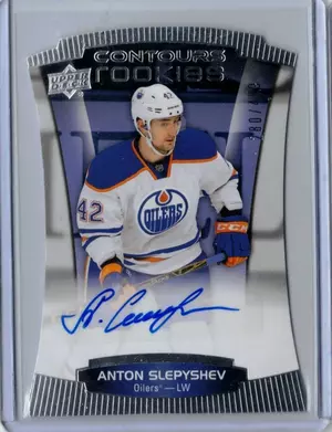 2015-16 UD Contours Rookies Auto Anton Slepyshev 280/499 Edmonton Oilers