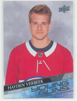 2020-21 UPPER DECK EXTENDED - HAYDEN VERBEEK #714 YOUNG GUNS