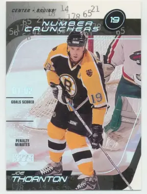 2002-03 UPPER DECK - JOE THORNTON #NC1 NUMBER CRUNCHERS