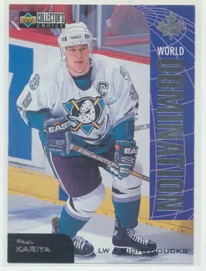 1997-98 COLLECTOR'S CHOICE - PAUL KARIYA #W5 WORLD DOMINATION