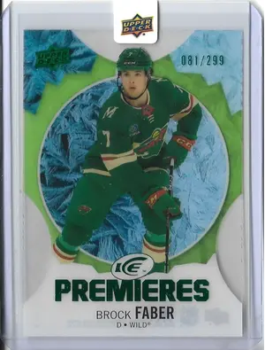 2023-24 Ice (Premieres) Green #238 Brock Faber (081/299)