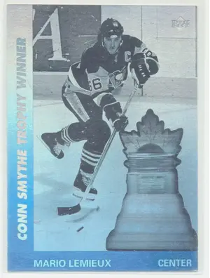 1991-92 UPPER DECK - MARIO LEMIEUX #AW9 AWARD WINNER HOLOGRAM