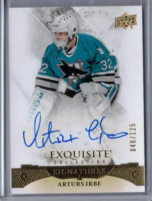 2015-16 UD Exquisite Signatures Arturs Irbe 048/125