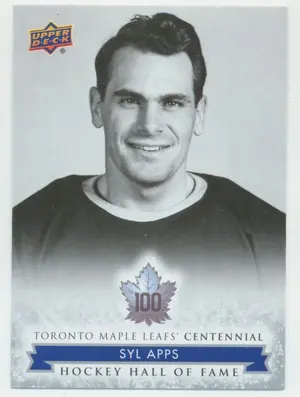 2017 TORONTO MAPLE LEAFS CENTENNIAL - SYL APPS #152 HALL OF FAME SP!