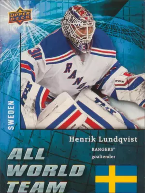 2009-10 UPPER DECK - HENRIK LUNDQVIST #AW12 ALL WORLD TEAM
