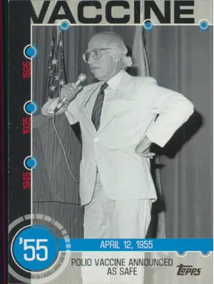 2015 Topps - Polio Vaccine Announced as Safe #2B Baseball History