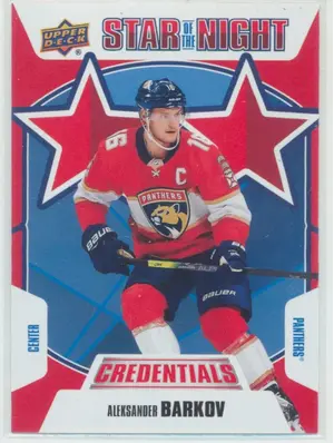 2019-20 CREDENTIALS - ALEKSANDER BARKOV #2S-06 STAR OF THE NIGHT