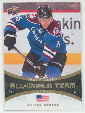 2010-11 UPPER DECK - PAUL STASTNY #AW-22 ALL-WORLD TEAM