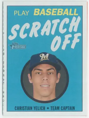 2020 Topps Heritage - Christian Yelich #6 1971 Scratch Off