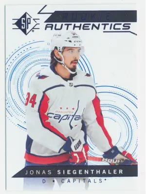 2018-19 SP - JONAS SIEGENTHALER #129 ROOKIE AUTHENTICS BLUE