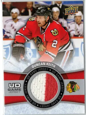 2015-16 UD Duncan Keith GU Jersey 2 Color Chicago Blackhawks