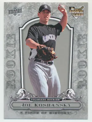 2008 Upper Deck A Piece of History - Joe Koshansky #113 Rookie