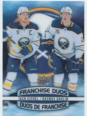 2019-20 TIM HORTONS - JACK EICHEL/RASMUS DAHLIN #D-16 FRANCHISE DUOS