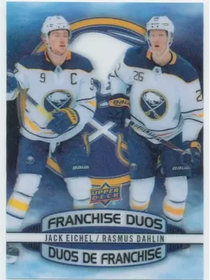 2019-20 TIM HORTONS - JACK EICHEL/RASMUS DAHLIN #D-16 FRANCHISE DUOS