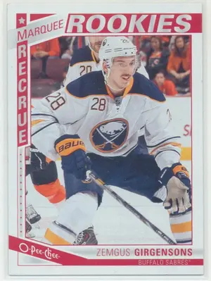 2013-14 O-PEE-CHEE - ZEMGUS GIRGENSONS #642 MARQUEE ROOKIES