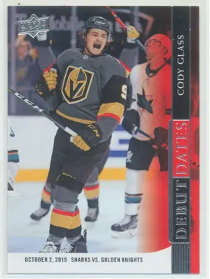 2020-21 UPPER DECK - CODY GLASS #DD-14 DEBUT DATES