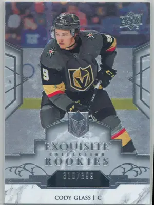 2019-20 ICE - CODY GLASS #R10 EXQUISITE COLLECTION ROOKIES 310/399