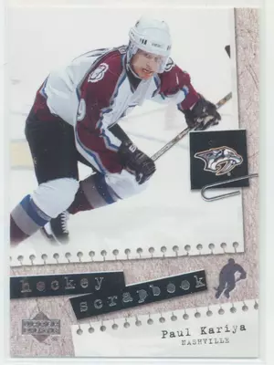 2005-06 UPPER DECK - PAUL KARIYA #HS8 HOCKEY SCRAPBOOK