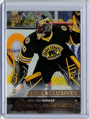 2015-16 UD Young Guns Exclusive Malcolm Subban 041/100