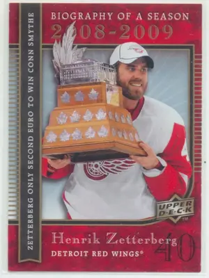 2008-09 UPPER DECK BIOGRAPHY OF A SEASON - HENRIK ZETTERBERG #BS2
