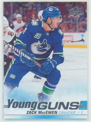 2019-20 UPPER DECK - ZACK MacEWEN #244 YOUNG GUNS