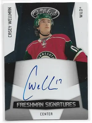2010-11 Certified #174 Casey Wellman RC (1107/1299)