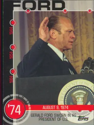 2015 Topps - Gerald Ford Sworn In As President #8A Baseball History